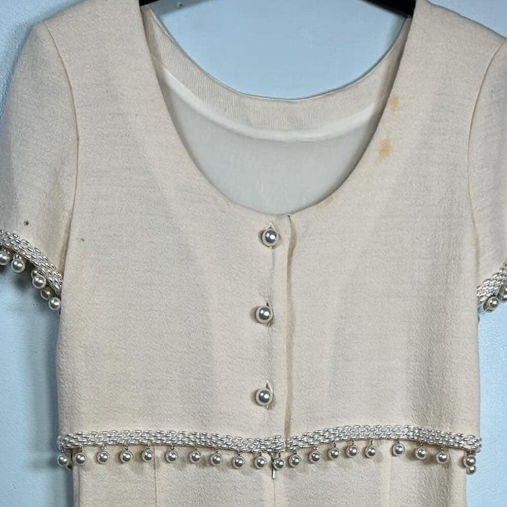 Adrienne Vittadini Womens SZ 8 Vintage Beaded Dress ***NEEDS TLC*** Jackie Kenne - Picture 11 of 11